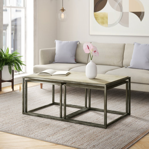 Greyleigh™ Kressley Stone Top Nesting Coffee Table & Reviews | Wayfair